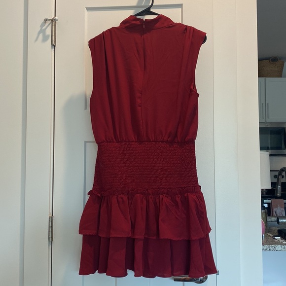 TCEC smocked burgundy dress NWT - Picture 5 of 5